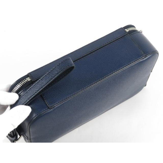 【美品】 dunhill ダンヒル セカンド クラッチ バッグ ネイビー 紺 レザー カーフ 革  【A67138】 |  | 04