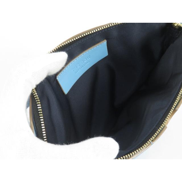 【THE ROW】 ザロウ ショルダー バッグ かばん 鞄 ファッション レディース レザー カーフ 水色 ブルー 【A68361】箱 |  | 09