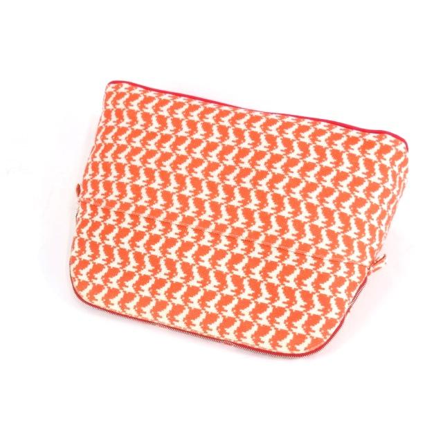 【美品】 HERMES エルメス ボリード ポーチ GM アニモー ピクセル メイク 化粧 小物 うさぎ ウサギ コライユ オレンジ コットン 【A68604】 |  | 01