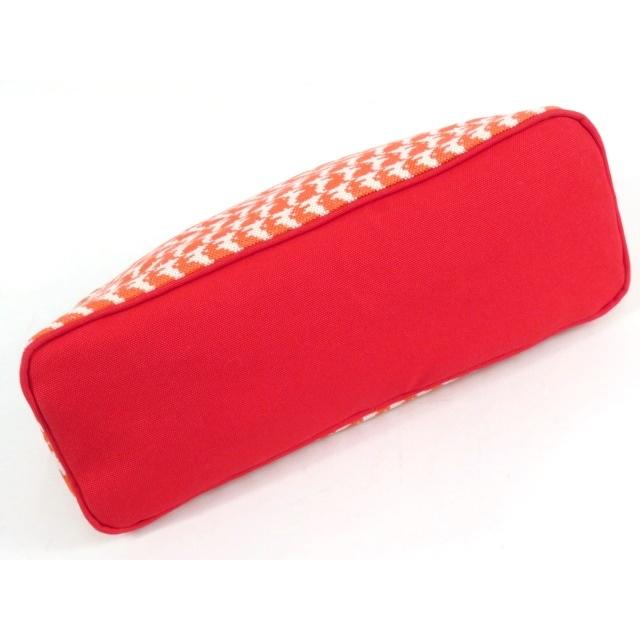 【美品】 HERMES エルメス ボリード ポーチ GM アニモー ピクセル メイク 化粧 小物 うさぎ ウサギ コライユ オレンジ コットン 【A68604】 |  | 05