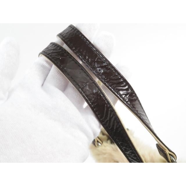 【CHROME HEARTS】 クロムハーツ ファー ミニ ハンド バッグ ベージュ ブラウン レザー シルバー SV 925 【A68947】 |  | 05