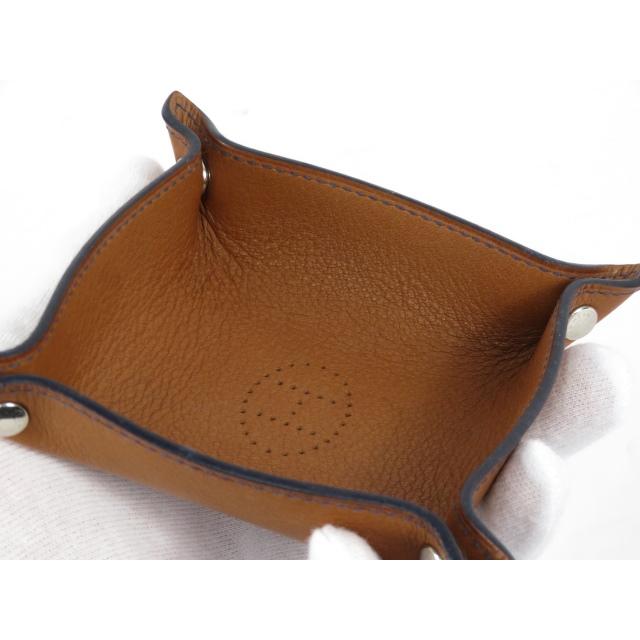 【HERMES】 エルメス ヴィド ポッシュ トレー H エブリン パンチング 小物入れ インテリア レザー ブラウン T刻 【A68960】 |  | 02