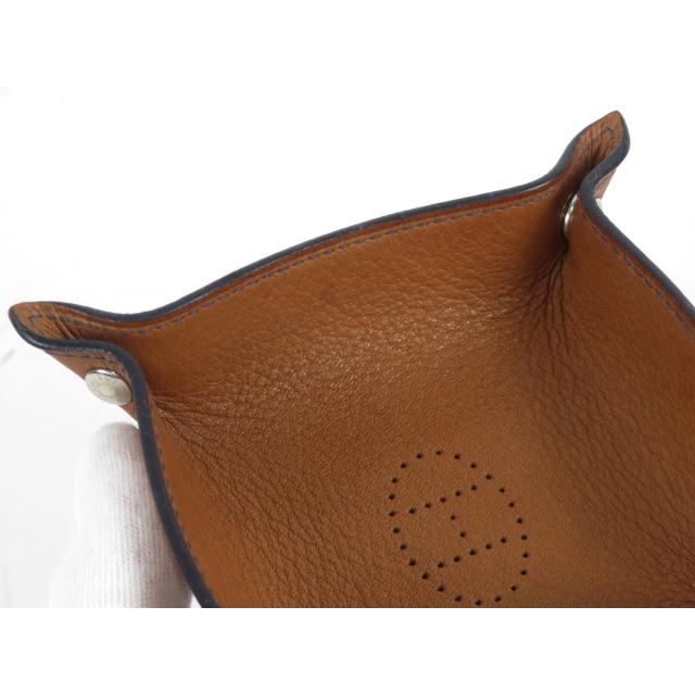 【HERMES】 エルメス ヴィド ポッシュ トレー H エブリン パンチング 小物入れ インテリア レザー ブラウン T刻 【A68960】 |  | 04