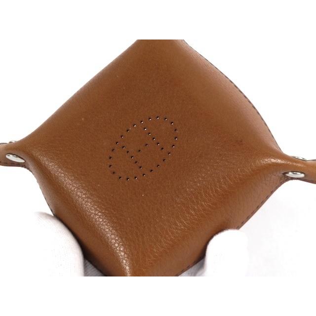 【HERMES】 エルメス ヴィド ポッシュ トレー H エブリン パンチング 小物入れ インテリア レザー ブラウン T刻 【A68960】 |  | 06