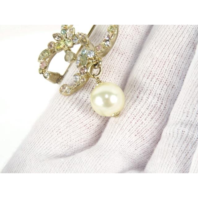 【美品】 CHANEL シャネル ココ ブローチ アクセサリー ラインストーン フェイク パール ゴールド 16C 【A69241】 |  | 04
