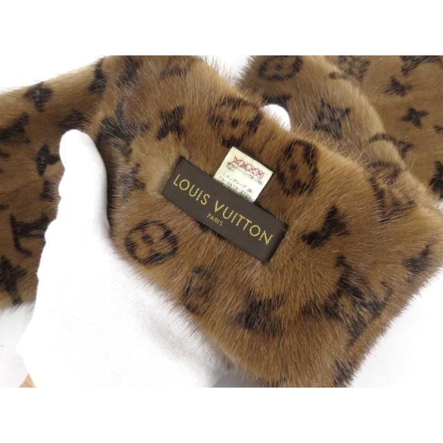 ■新同■　ルイ・ヴィトン エシャルプ ヴィゾン ファー マフラー M72245 箱 【A69258】 |  | 03
