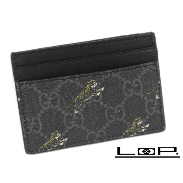未使用 グッチ カード ホルダー カード ケース タイガー 虎 レザー 597604 箱 【A70383】 A70383LOOPLAND