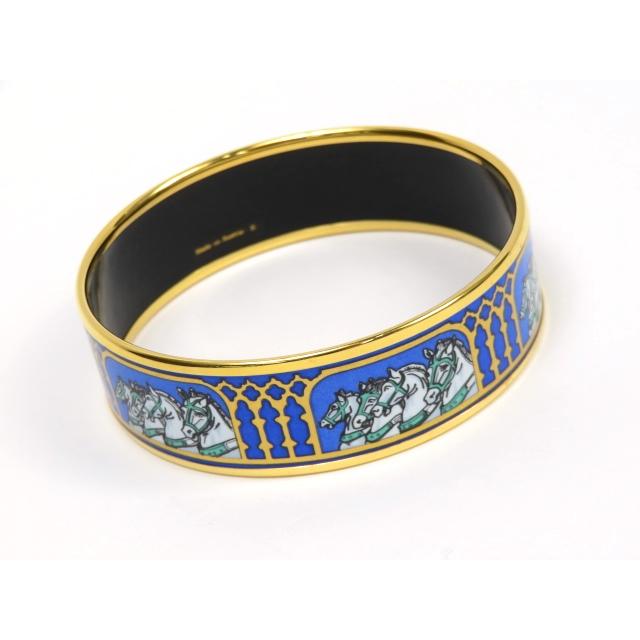 △限定値下げ▽ □新同□ エルメス エマイユ GM バングル ゴールド GP  