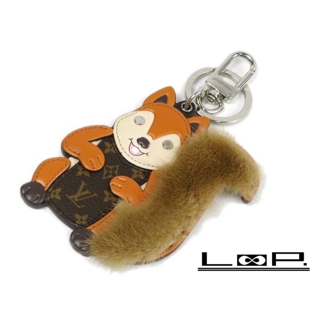 【値下げ】■新同■　ルイ・ヴィトン ポルトクレ スクワーラル キーホルダー リス M00345 箱 【A74313】 | 