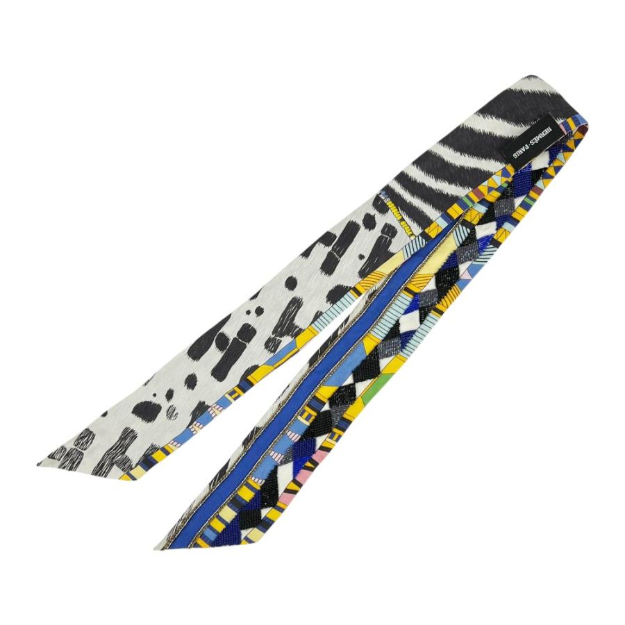 エルメス ■美品■ プレシュー ツイリー スカーフ ファッション ビーズ シルク マルチ ブルー 箱 【A9】5 |  | 03