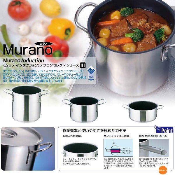Murano ムラノ インダクション テフロンセレクト IH 18-8 フライパン 28ｃｍ AHL-V7の画像