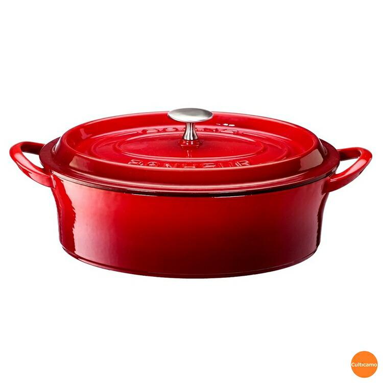 ボン・ボネール　ココット　オーバル　レッド　17cm　ABV-B6