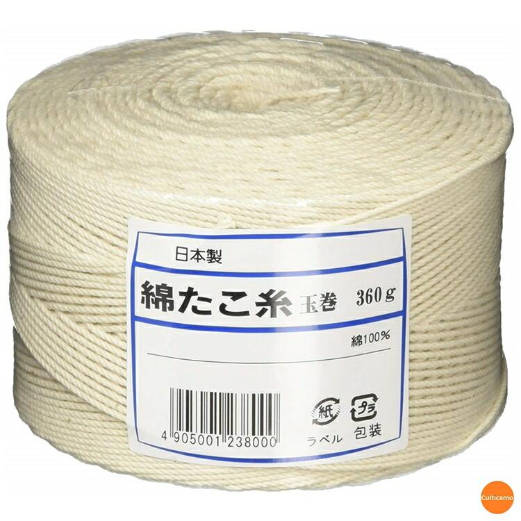 遠藤商事 綿 たこ糸 玉巻 360g 8号 410m巻 ATK-10 : Loop Leaf ループ