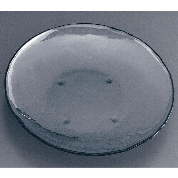 タイガーグラス　ラウンドディーププラター　330　グレー　022-033-02　RTI-71