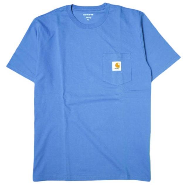 AWAKE NY x carhartt WIP アウェイク ニューヨーク カーハート ワークインプログレス 別注 S/S TEE バックプリントポケットTシャツ XL BLUE |  | 01