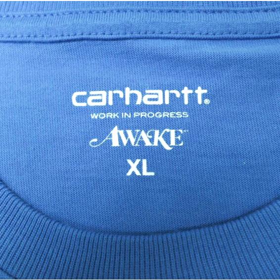 AWAKE NY x carhartt WIP アウェイク ニューヨーク カーハート ワークインプログレス 別注 S/S TEE バックプリントポケットTシャツ XL BLUE |  | 02