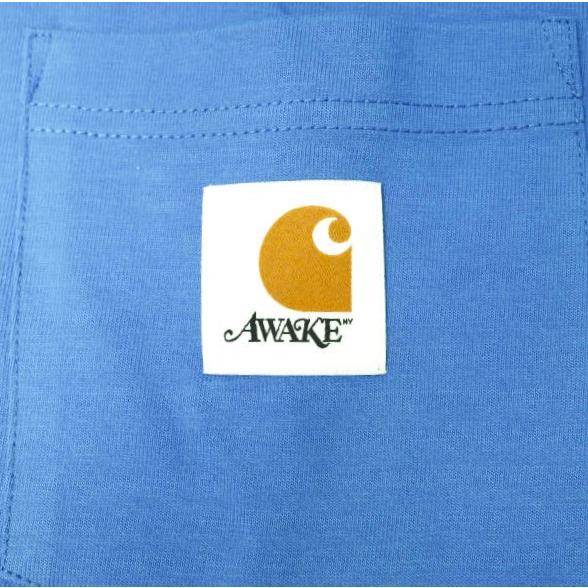 AWAKE NY x carhartt WIP アウェイク ニューヨーク カーハート ワークインプログレス 別注 S/S TEE バックプリントポケットTシャツ XL BLUE |  | 05