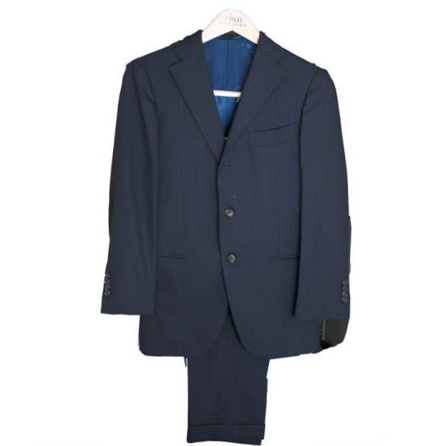 RING JACKET リングヂャケット Savile Clifford製 3Bジャケット＆スラックス オーダーサイズ(XS程度) ネイビー スーツ セットアップ f1041 | 