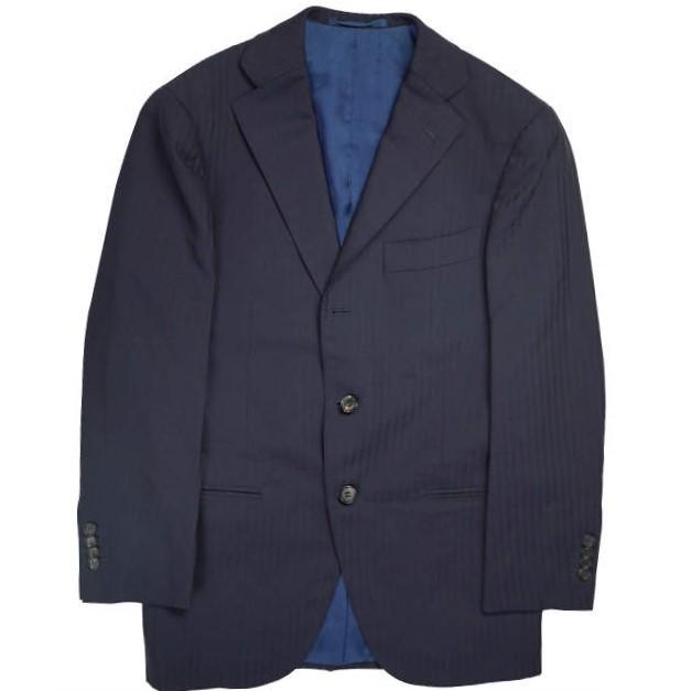 RING JACKET リングヂャケット Savile Clifford製 3Bジャケット＆スラックス オーダーサイズ(XS程度) ネイビー スーツ セットアップ f1041 |  | 01