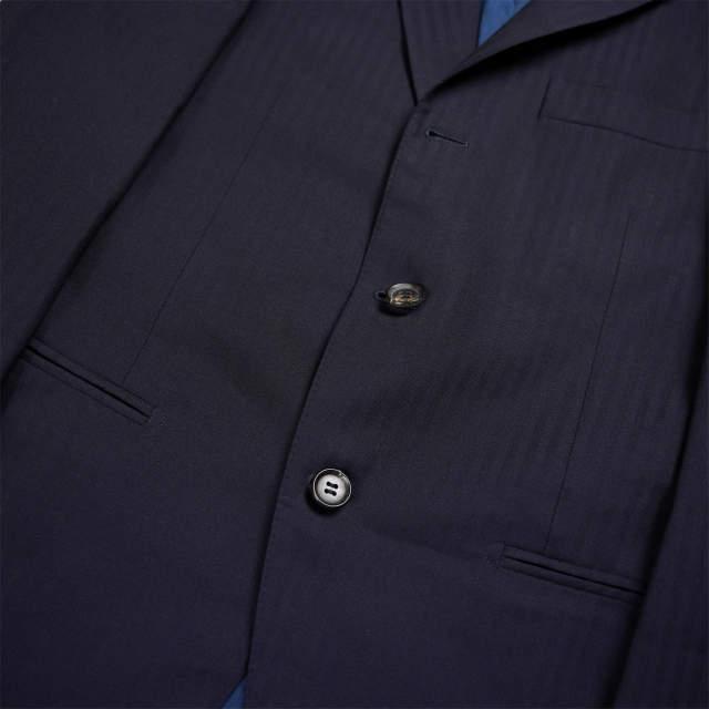 RING JACKET リングヂャケット Savile Clifford製 3Bジャケット＆スラックス オーダーサイズ(XS程度) ネイビー スーツ セットアップ f1041 |  | 07