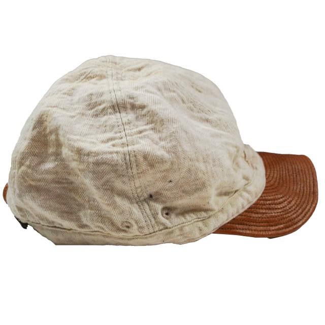 KAPITAL キャピタル レザー切り替え ヘリンボーンワークキャップ ONE SIZE ナチュラル/ブラウン 帽子 f1044 |  | 01
