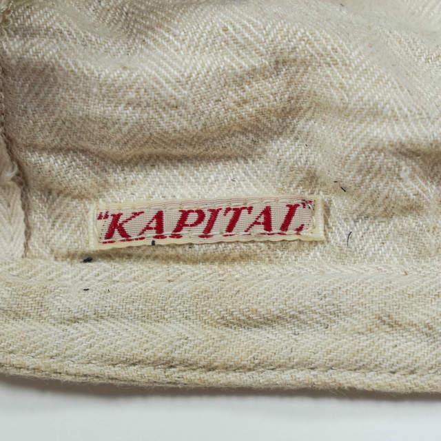 KAPITAL キャピタル レザー切り替え ヘリンボーンワークキャップ ONE SIZE ナチュラル/ブラウン 帽子 f1044 |  | 06