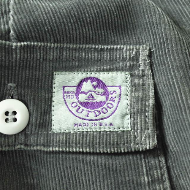 GUNG HO ガンホー アメリカ製 OUTDOORS LABEL EXPEDITION コーデュロイクロップドブッシュパンツ 37561 L グレー ボトムス f1089 |  | 04