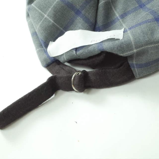 POTTO ポト リバーシブルキャップ Free グレー/ブラウン チェック＆ソリッド 帽子 f1106 |  | 07