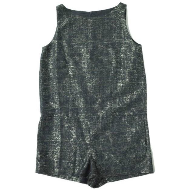 ADAM ET ROPE アダムエロペ 日本製 ラメプリント ノースリーブオールインワン GAY3311 38 ネイビー サロペット ジャンプスーツ f1147 | 