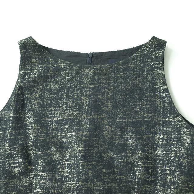 ADAM ET ROPE アダムエロペ 日本製 ラメプリント ノースリーブオールインワン GAY3311 38 ネイビー サロペット ジャンプスーツ f1147 |  | 02