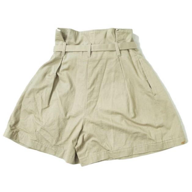 Ray BEAMS レイビームス 日本製 リボンタックワイドショーツ 6328-0062-2187 0 ベージュ ハイウエスト ショートパンツ ボトムス f1149 |  | 01