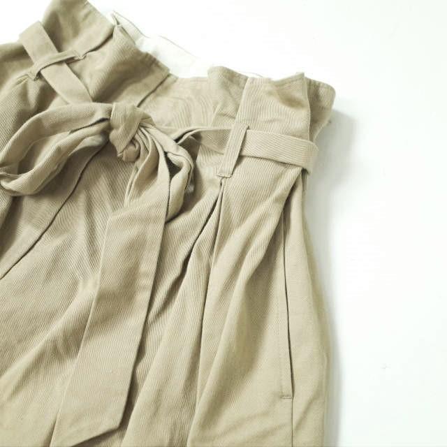 Ray BEAMS レイビームス 日本製 リボンタックワイドショーツ 6328-0062-2187 0 ベージュ ハイウエスト ショートパンツ ボトムス f1149 |  | 03