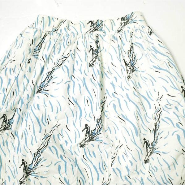 CARVEN カルヴェン カルベン サーフプリント ギャザースカート 415 J158 36 WHITE ボトムス g019671 |  | 05