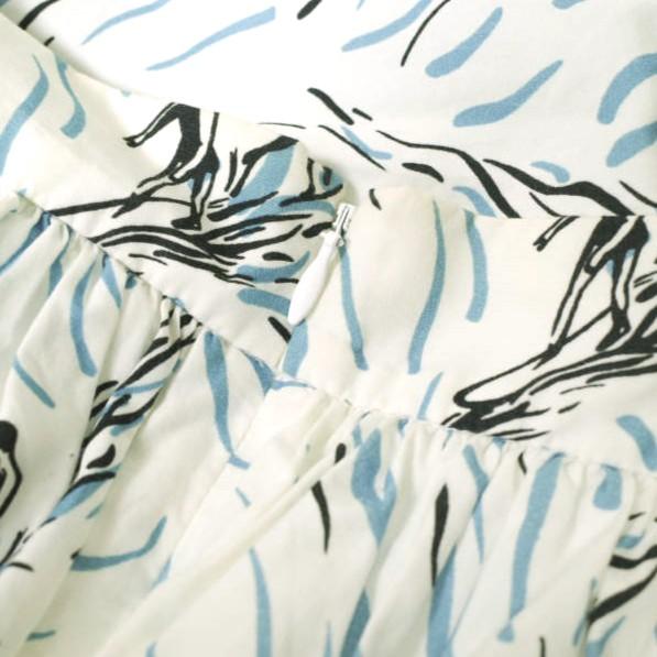 CARVEN カルヴェン カルベン サーフプリント ギャザースカート 415 J158 36 WHITE ボトムス g019671 |  | 06