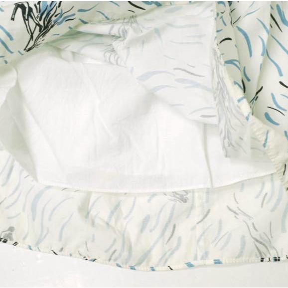 CARVEN カルヴェン カルベン サーフプリント ギャザースカート 415 J158 36 WHITE ボトムス g019671 |  | 08