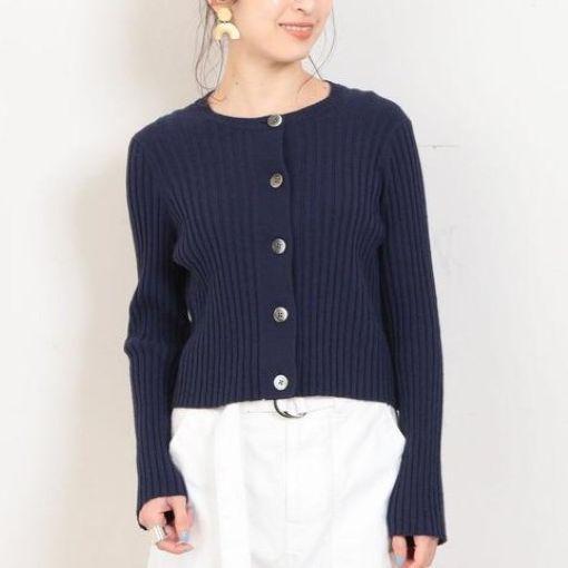 BEAUTY＆YOUTH UNITED ARROWS ビューティーアンドユース ユナイテッドアローズ リブニットショート丈カーディガン 1628-119-0690 Free NAVY |  | 02