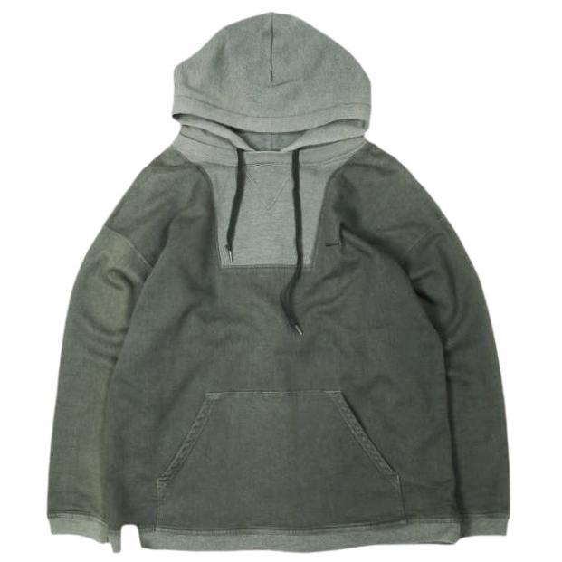 DESCENDANT ディセンダント 日本製 PE HOODY 後付け スウェットプルオーバーパーカー 2 GRAY 切り替え WTAPS TET トップス g026789 | 