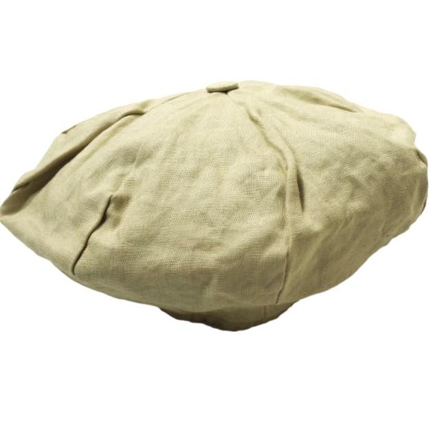 Hanna Hats ハンナハッツ アイルランド製 アイリッシュリネン ニュースペーパーボーイハット L ベージュ キャスケット 帽子 g10000 |  | 01