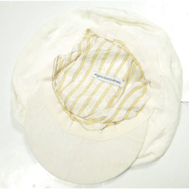Artigiana Sartoria Veneta アルティギアナサルトルべネタ リネンキャスケット ONE SIZE オフホワイト ニュースボーイキャップ 帽子 g10007 |  | 04