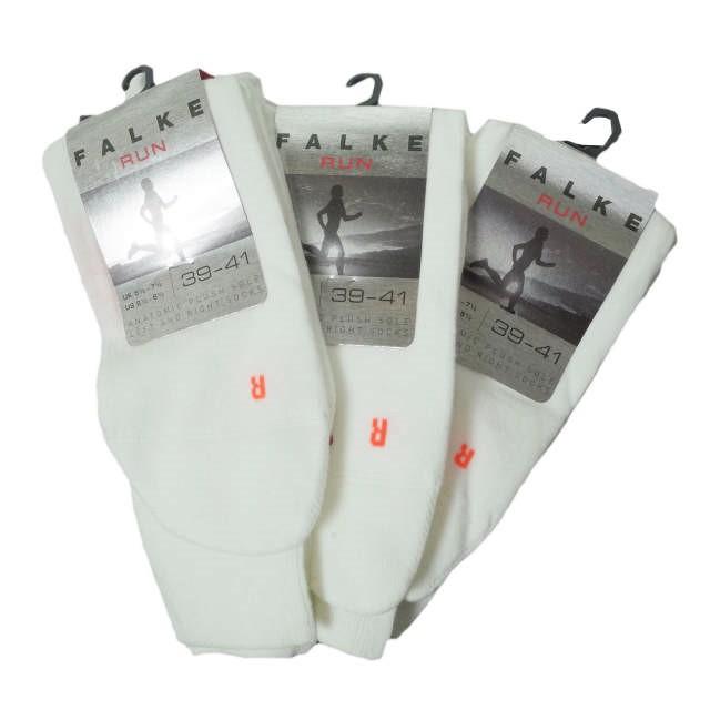 新品 FALKE ファルケ RUN SOX - UNISEX 3足セット ラン ソックス ユニセックス 16605 ホワイト 39-41(24.5-26.5cm) ミドル丈 靴下 g10038 | 