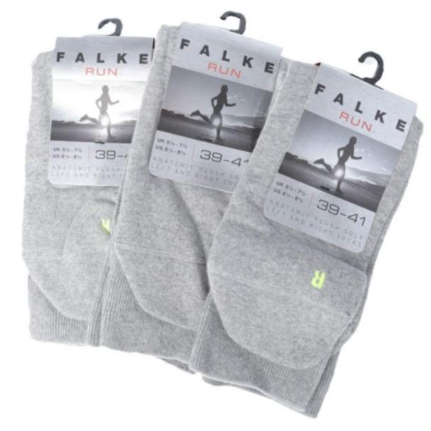 新品 FALKE ファルケ RUN SOX - UNISEX 3足セット ラン ソックス ユニセックス 16605 グレー 39-41(24.5-26.5cm) ミドル丈 靴下 左右非対称 | 
