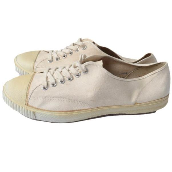 ドイツ軍 GERMAN ARMY TRETORN SNEAKER トレトン社製 キャンバスミリタリースニーカー 44(28.5cm) ECRU 軍物 ヴィンテージ シューズ g10064 |  | 01