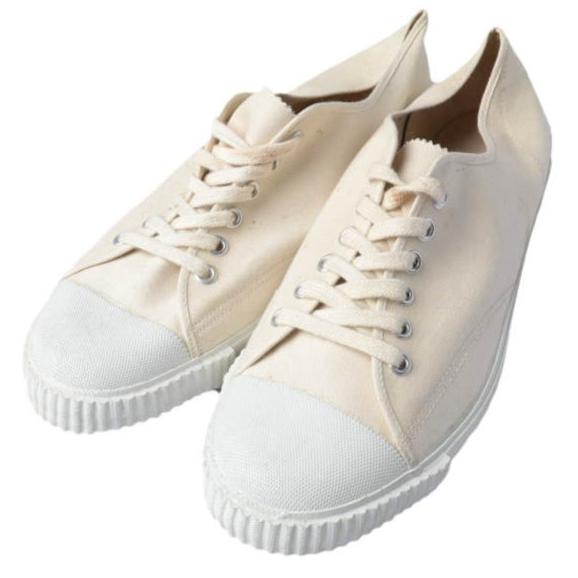 ドイツ軍 GERMAN ARMY TRETORN SNEAKER トレトン社製 キャンバスミリタリースニーカー 44(28.5cm) ECRU 軍物 ヴィンテージ シューズ g10065 | 
