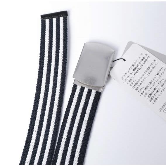新品 L'ECHOPPE x WINS FACTORY レショップ ウインズファクトリー 別注 日本製 ボーダーガチャベルト BLACK/WHITE キャンバス GIベルト |  | 02