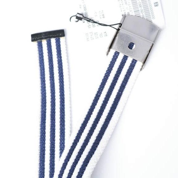 新品 L'ECHOPPE x WINS FACTORY レショップ ウインズファクトリー 別注 日本製 ボーダーガチャベルト Free NAVY/WHITE キャンバス GIベルト |  | 03