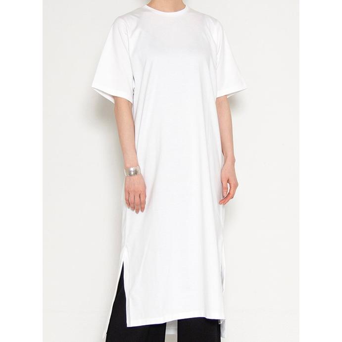 Graphpaper グラフペーパー 日本製 Jersey S/S Dress ジャージーショートスリーブワンピース 00 ホワイト 半袖 Tシャツ トップス g10092 |  | 07