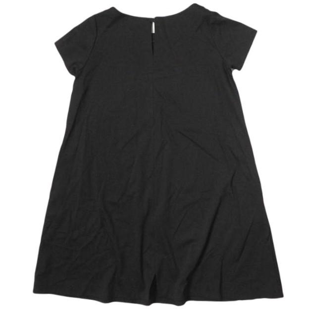 J＆M Davidson ジェイアンドエムデヴィッドソン コットン天竺クルーネックショートスリーブワンピース ?76420A-20062B 8 ブラック ドレス |  | 01