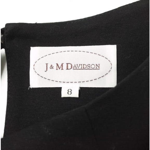J＆M Davidson ジェイアンドエムデヴィッドソン コットン天竺クルーネックショートスリーブワンピース ?76420A-20062B 8 ブラック ドレス |  | 02