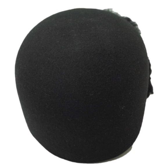 新品 LANVIN ランバン フランス製 ファー付き ウールフェルトキャップ 58 BLACK ボーラー ハット 帽子 g10129 |  | 01