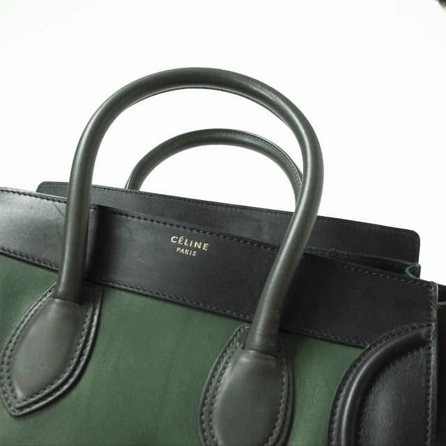 CELINE セリーヌ ラゲージミニショッパー F-AT-0171 F-UP-0171 Forest(グリーン/ブラック) Luggage スムースレザー ハンドバッグ g10131 |  | 03